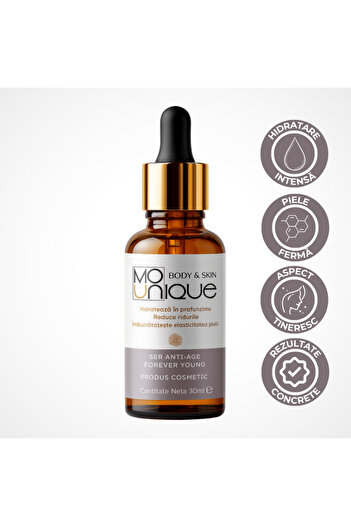 Mounique Forever Young Anti-Age Serum with Peptides & Hyaluronic Acid - 30 ml
