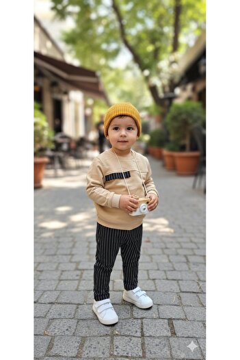 Yalçınoğlu Kids 1-4 Years Old Baby Children's Daily 2-Piece Seasonal Set | Sweatshirt and Pants Combination Comfortable and Stylish Design