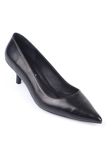 Capone Outfitters Veronica Mid-Heeled Pointed Toe Genuine Leather Lining Women's Stiletto