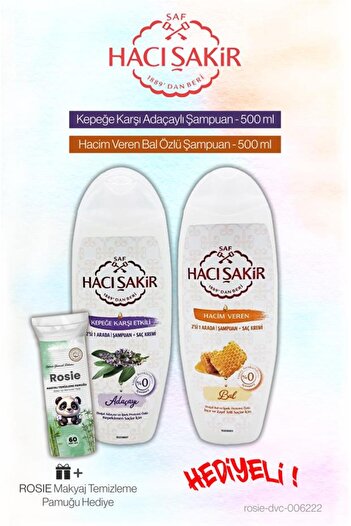 Hacı Şakir 2-in-1 Shampoo with Sage and Honey Extract, Rosie Pamuk