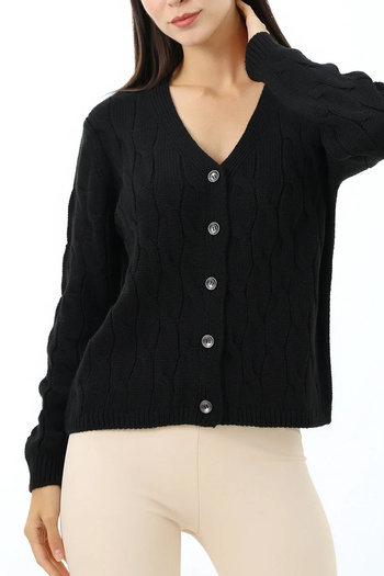 MILANOFOX Women's Buttoned Hair Knit Sweater Cardigan
