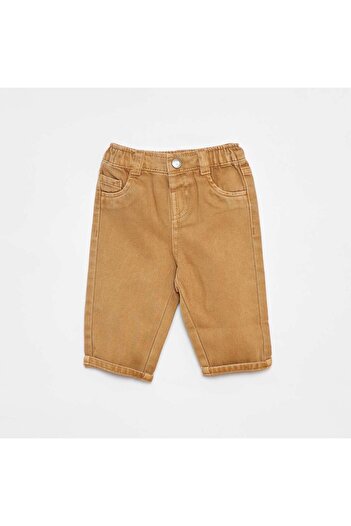 KIABI Paperbag twill 3/4 trousers BEIGE