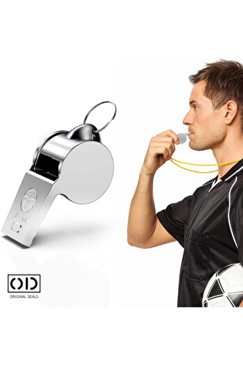 ORIGINAL DEALS Metal Whistle with Ball and Cord for Sports and Outdoor Activities