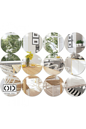 ORIGINAL DEALS Adhesive Acrylic Mirrors for Wall and Furniture Decor, Square Shape