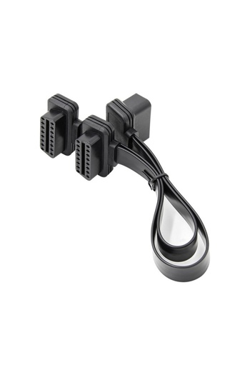 TECHSTAR ® Extension Cable, 2 in 1 Car Adapter to OBD2 16 Pin, 30cm