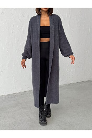BEJNA Women's Soft Textured Long Knitwear Cardigan