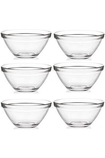 Bormioli Rocco Set of 6 glass bowls D8xh4cm, 100ml, BORMIOLI POMPEI