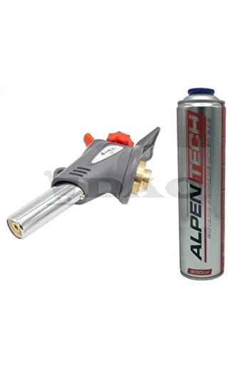 Alpen Arzător profesional pe gaz 8812C piezo cu protecție ceramică, 1300 grade C, cartuș 600 ml INCLUS