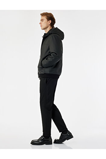 Koton Hooded Long Sleeve Zippered Raincoat