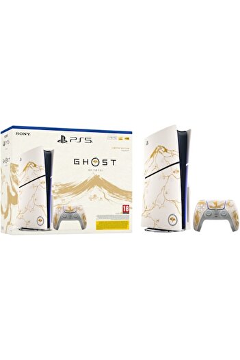 Sony Consolă PlayStation 5 (PS5) Slim, SSD de 1 TB, șasiu D, ediție limitată Ghost of Yōtei Gold