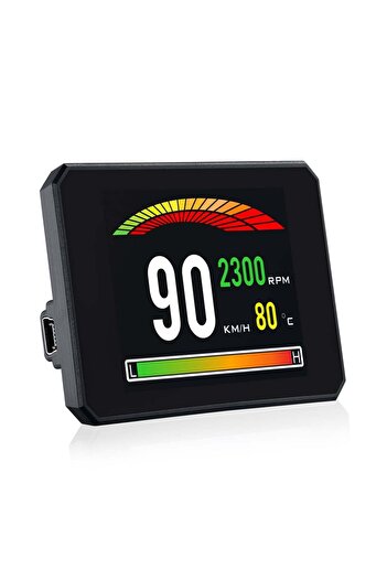 TECHSTAR P16 OBD2 HUD Car Monitor System, Head-Up Display for Monitoring Speed, RPM and Car