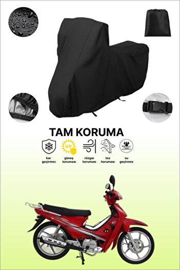 dokaca Black Mondial 100 Mfm Compatible Motor Tarpaulin, Protective Cover, Motorcycle Tarpaulin