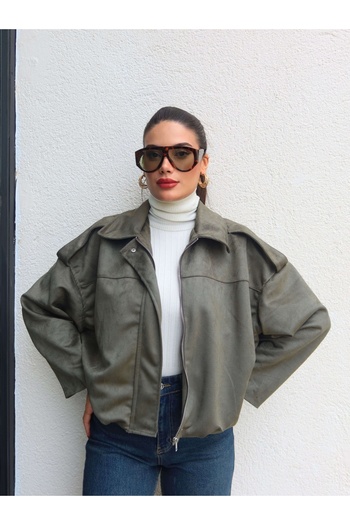 ESRAHELVACI Scuba Suede Bomber Jacket