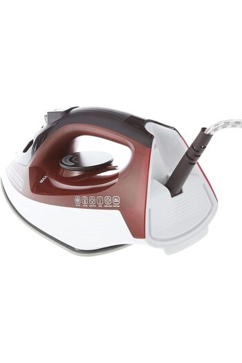 Black&Decker Black & Decker 1600W 300ml Steam Iron, Ceramic Coated Soleplate with Anti Calc, Drip, Self Clean and