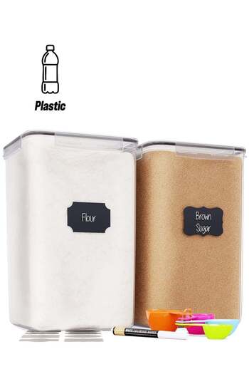 MAHMIR ® 2-Pack XL Airtight Food Containers – 6.5L (220oz) for Pantry Storage