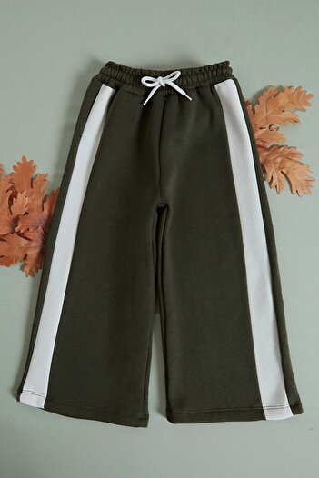 Fulla Moda 3 Threaded Girls' Sweatpants with Side Stripes and Elastic Waist