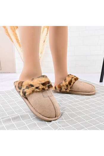 Tmall Women's Slippers, in Reversed -Leather, Fleece Lined, PD1054, Khaki