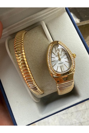 Reward Thin to Thick Stone Snake Watch Elegant Case 3ATM Waterproof (Single Turn)