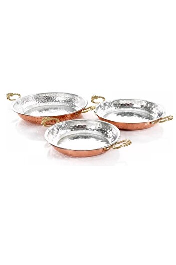 BADE BAKIR Copper Forged Pan Set of 3