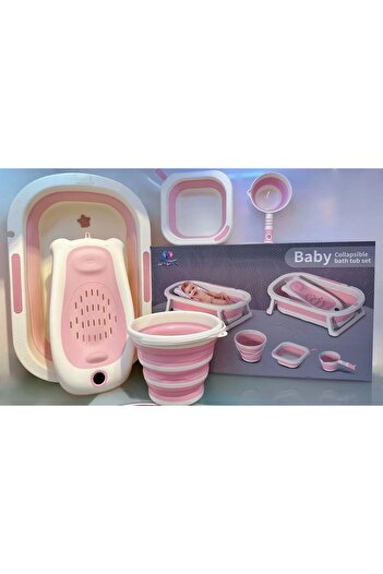 Un 5-Piece Non-Slip Foldable Baby Bathtub