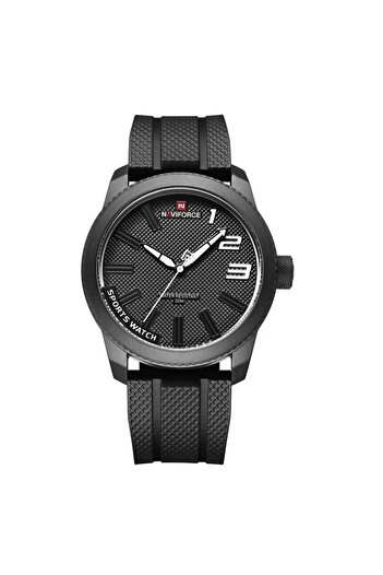 Naviforce Men's Watch Military Sport Quartz Analog Silicone Black