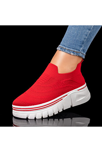 BMoD Women's red sport espadrilles with a thick sole MOD10100