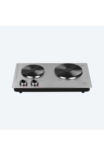 Koolen Colin Electric Cooker 1500W, 2 Burners, Silver