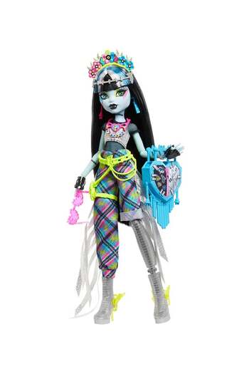 MONSTER HIGH Monster Fest Doll, Frankie Stein with Glam Outfit & Festival Themed Accessories like Sn