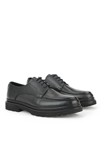 Ziya , Men's Genuine Leather Classic Shoes 1531056Z4617 Black