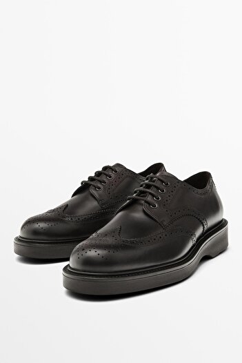 Massimo Dutti Nappa deri brogue ayakkabı