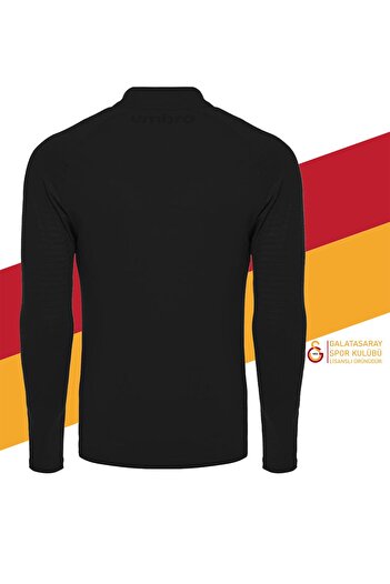 Galatasaray Original Licensed Half Zipper 5 Star Black Sweat Tc054