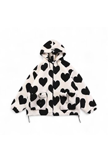 Weekeep Heart Detail Fleece Coat