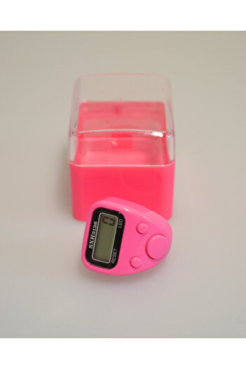 Bilenler Mini Lighted Zikirmatik with Special Box – Stylish Design, Resettable, Portable Prayer Bead Counter Pink
