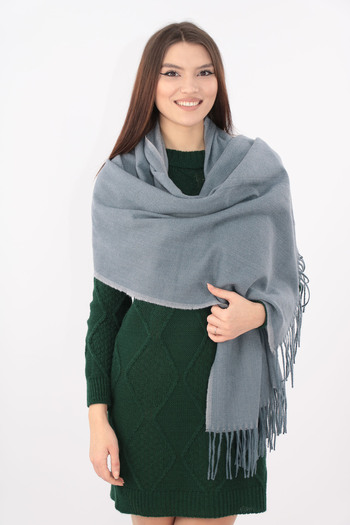 Trend Land Petrol grey fluffy shawl