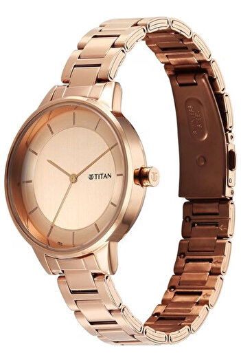 Titan Women's Analog Rose Gold Dial Watch - 2648WM06