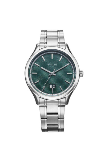 Titan Men's Analog Green Dial Watch - 10033SM03