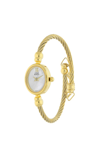 Titan Women's Analog White Dial Watch - 197YM03