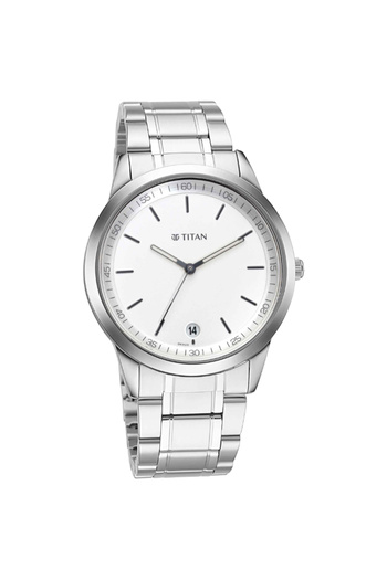 Titan Men's Analog White Dial Watch - 1806SM03