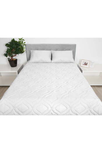 Somnart Belina Summer Quilt 180X200, Microfiber, Machine Washable, Hollow, White
