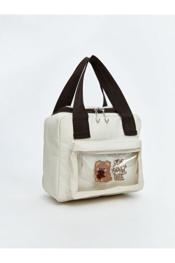 LC Waikiki Women's Thermal Bag with Transparent Pocket Detail and Zipper