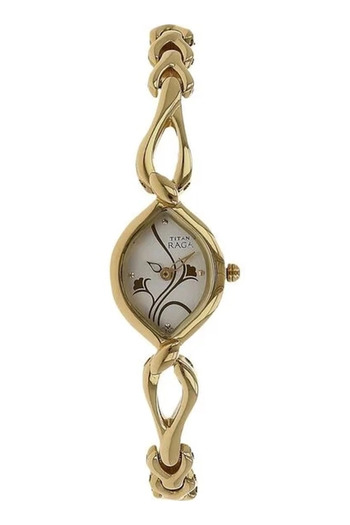 Titan Women's Analog Silver Dial Watch - 2455YM01