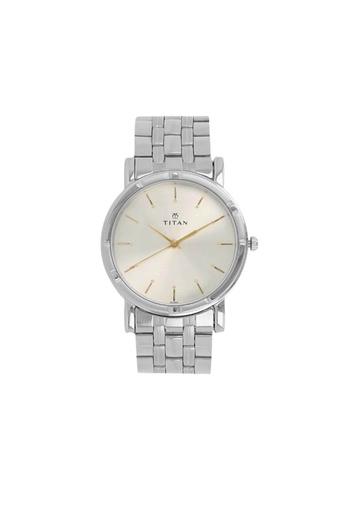 Titan Men's Analog White Dial Watch - 1639SM01