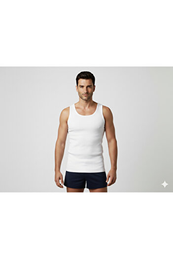 FAMESTEKSTİL Men's White Lycra T-Shirt