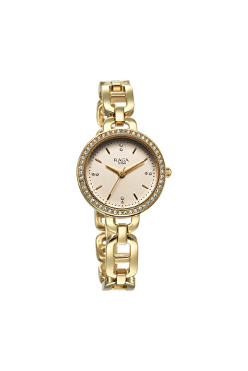 Titan Women's Analog Gold Dial Watch - 95305YM01