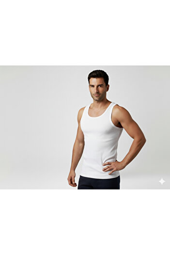 FAMESTEKSTİL Men's White Lycra T-Shirt