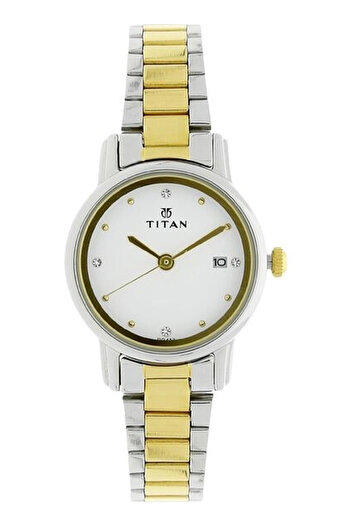 Titan Women's Analog White Dial Watch - 2572BM01
