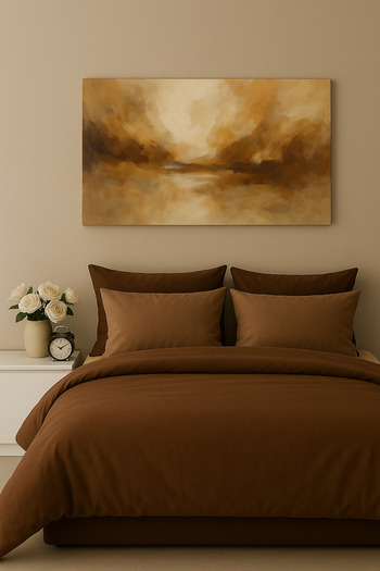 İQON Elastic Sheet Bedding Set Single Size Brown-Beige