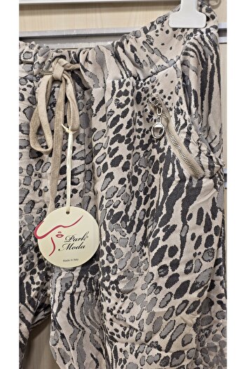 Park Moda Pantolon Nubuk Görünümlü Amazon Desen