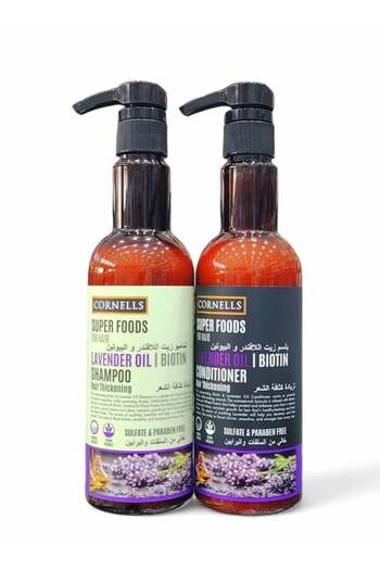 Cornells Shampoo 500ml and Conditioner 500ml Lavender Oil and Biotin for Hair Thickening Sulfate and Paraben Free