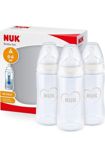 Nuk First Choice+ Baby Bottles | 0-6 Months | 150 ml | Anti-Colic Bottles with Orthodontic Silicone